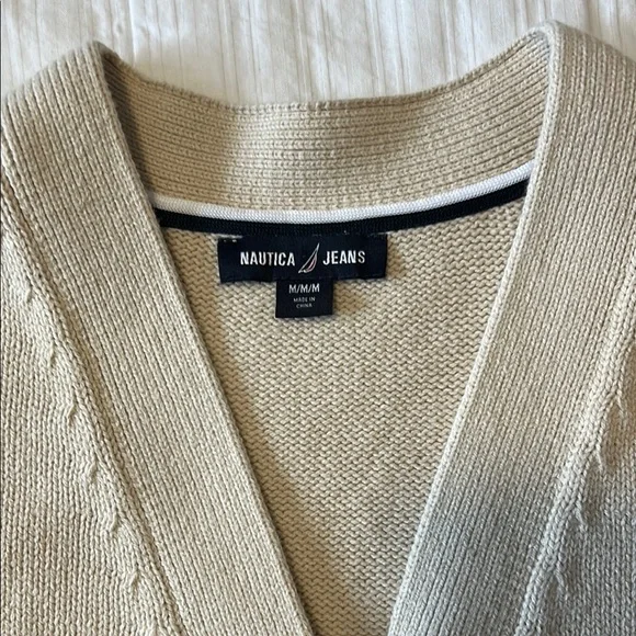 Nautica Jeans Medium Women’s Lake Crew Striped Cardigan - Picture 3 of 7